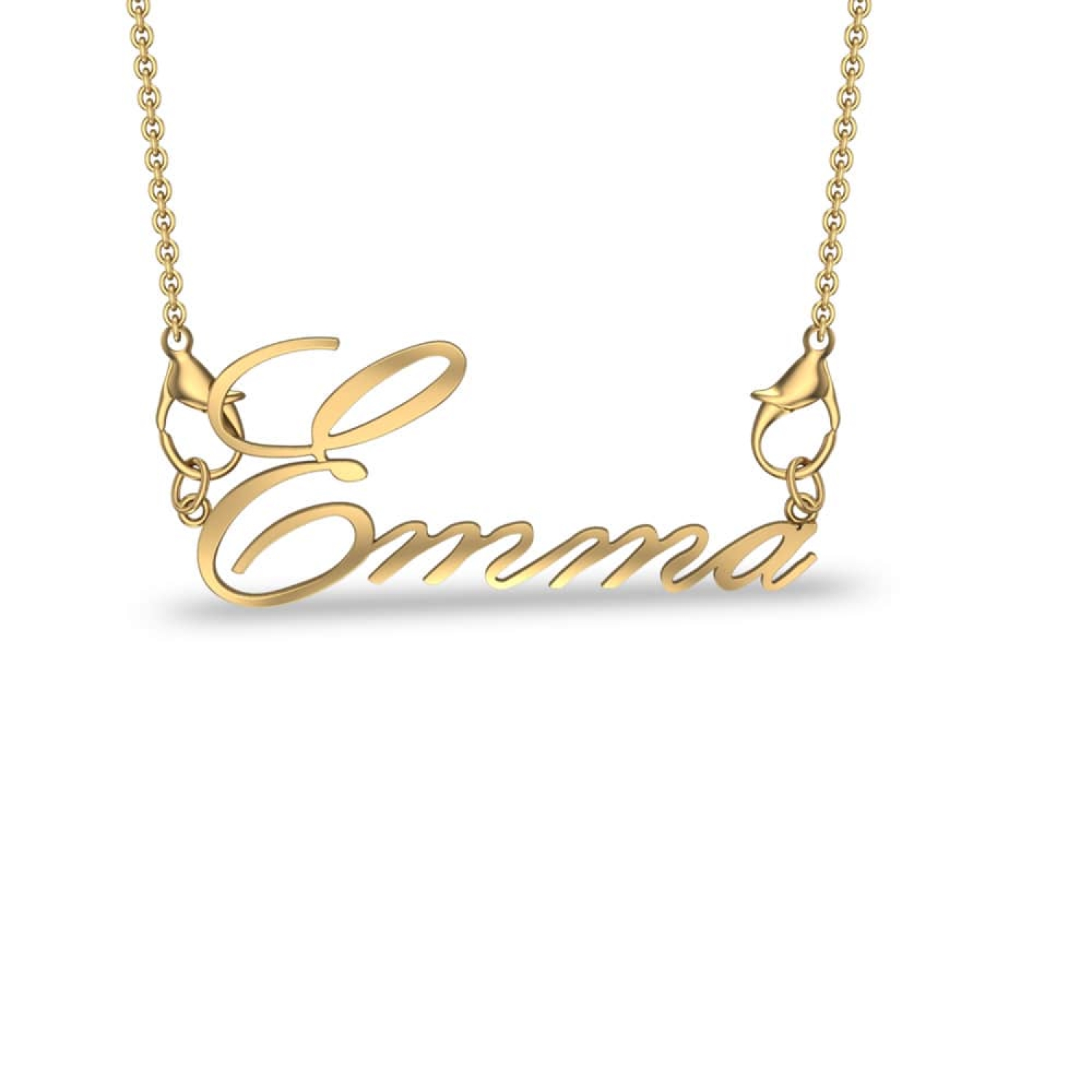 Gold pendant designs for female name discount
